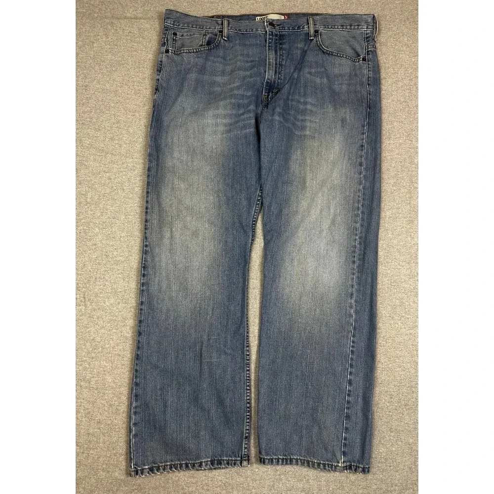 VIntage Y2K Levis 569 Loose Straight Jean 42x32 Blue Faded Baggy Slouchy Grunge